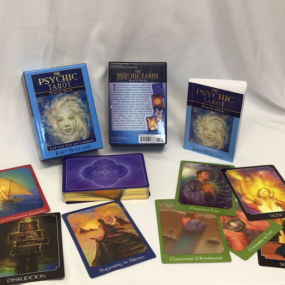 The Psychic Tarot oracle deck John Holland 💥🍄🦄👑🧝‍♀️🧙🏻🎩🔮🧿🪄